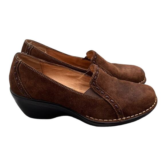 Softspots Dark Camel Color Womens Shoes Sz 8.5 Arch Support Leather Accents EUC - Picture 2 of 9